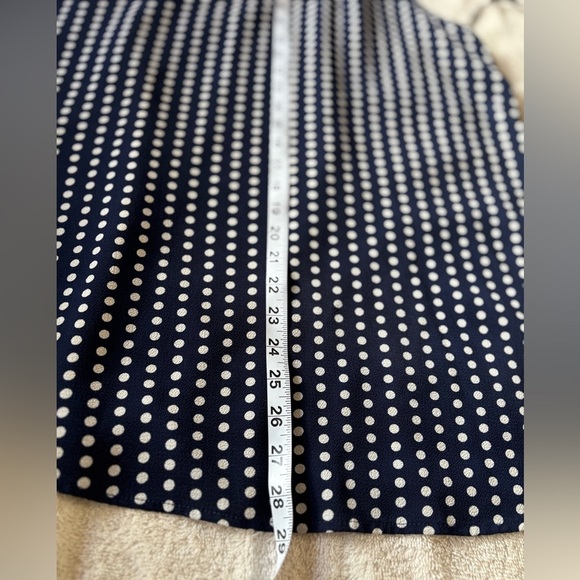 Cha Cha Vente Navy and White Polka Dot Blouse - Picture 6 of 7